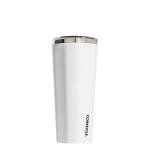 Corkcicle Classic Triple Insulated Coffee Mug with Lid, Gloss White, 24 oz – Stainless Steel Travel Tumbler Keeps Beverages Cold 9+hrs, Hot 3hrs – Cupholder Friendly Travel Coffee Tumbler
