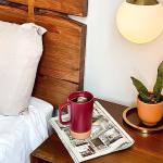 Mora Ceramics Large Tea Mug with Loose Leaf Infuser and Ceramic Lid, 18 oz, Portable, Microwave and Dishwasher Safe, Tall Coffee Cup - Rustic Matte Ceramic Glaze, Modern Herbal Tea Strainer, Merlot