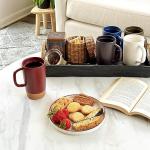 Mora Ceramics Large Tea Mug with Loose Leaf Infuser and Ceramic Lid, 18 oz, Portable, Microwave and Dishwasher Safe, Tall Coffee Cup - Rustic Matte Ceramic Glaze, Modern Herbal Tea Strainer, Merlot