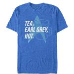 Men's Star Trek: The Next Generation Cup of Tea Earl Grey Hot, Captain Picard T-Shirt - Royal Blue Heather - 2X Large