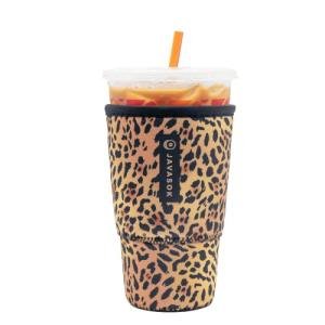 Sok It JavaSok Iced Coffee & Cold Soda Insulated Neoprene Cup Sleeve (Classic Leopard, Large: 30-32oz)