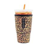 Sok It JavaSok Iced Coffee & Cold Soda Insulated Neoprene Cup Sleeve (Classic Leopard, Large: 30-32oz)