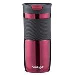 Contigo Byron Snapseal Travel Mug, Stainless Steel Thermal mug, vacuum flask, leakproof tumbler, coffee mug with BPA free Easy-Clean Lid, 470 ml, Vivacious