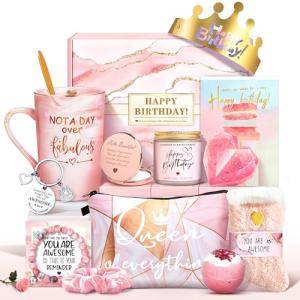 Jumway Not A Day Over Fabulous Mug Gifts Set- Birthday Gifts for Women - Funny Birthday Gift Ideas for Her,Friends, Coworkers, Her, Wife, Mom, Daughter, Sister, Aunt Ceramic Marble Mug 14 Oz