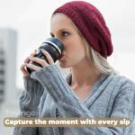 Camera Lens Coffee Mug with Slider Lid – Realistic DSLR Thermos Cup, Novelty Gift for Photographers, Coffee Lovers, Men & Women