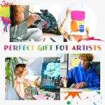 Lifecapido Not Paint Water Coffee Mug, Art Teacher Appreciation Gifts for Teacher's Day Christmas, Gifts for Art Teacher Artist Painters Coworker, 14Oz Stainless Steel Coffee Mug with Lid, White