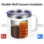 Lifecapido Not Paint Water Coffee Mug, Art Teacher Appreciation Gifts for Teacher's Day Christmas, Gifts for Art Teacher Artist Painters Coworker, 14Oz Stainless Steel Coffee Mug with Lid, White