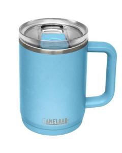 CamelBak Thrive Leak-Proof 16 oz Mug, Insulated Stainless Steel - For travel, coffee, tea, hot beverages - Spill Proof - Cup-holder Compatible, Nordic Blue