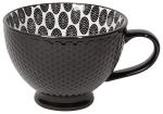 Now Designs 14 oz Textured Latte Mug, Black
