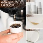 Vumdua 300 Pcs 6 oz Disposable Paper Cups, Hot Cold Beverage Drinking Cup for Coffee, Water, Tea, Juice, Espresso & Cortado (White)