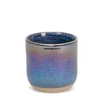 Elanze Designs Glossy Reactive Glaze Large 17 Fluid Ounce Everyday Kitchen Food Grade Ceramic Stoneware Coffee Mug Cup with Comfort Curved Handles, Set of 4, Purple Rainbow