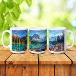 WILLBRITE Large Collectible Coffee Mug with Rocky Mountain National Park Design, 15oz