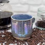 Elanze Designs Glossy Reactive Glaze Large 17 Fluid Ounce Everyday Kitchen Food Grade Ceramic Stoneware Coffee Mug Cup with Comfort Curved Handles, Set of 4, Purple Rainbow