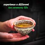 SISUJA 1Set chinese tea cup, 2025 ceramic Tea Cup with Designed Gift Box, Chinese Tea Cups, Tea Cup Set Gifts for Expressing Thoughts, Tenmokus Tea Cup, Japanese Tea Cups,chinese tea set(5PCS)