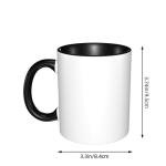 GUISOEI Custom-made Photo Coffee Mug, Customizable Ceramic Porcelain 11 Oz Straight Sided Cylinder Mug with Photo Text Logo, BlackNoCustom, Mother's Day, Father's Day, Wedding, New Year Gift