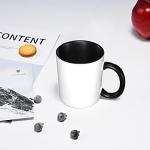 GUISOEI Custom-made Photo Coffee Mug, Customizable Ceramic Porcelain 11 Oz Straight Sided Cylinder Mug with Photo Text Logo, BlackNoCustom, Mother's Day, Father's Day, Wedding, New Year Gift