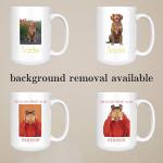 Personalized Black 15oz Ceramic Coffee Mug with Custom Photo, Text, Logo or Design, DYE, Taza para Cafe Personalizadas con Fotos, Mother's Day Gift, Great Gifts for Men, Women, Picture