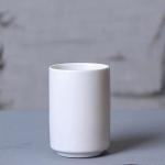RabyLeo Japanese simple black and white style, handleless ceramic mug, tea cup, toothbrush holder, coffee cups (White)