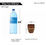 Handmade Ceramic Tea Cups Set – 6 Desi Kulhad Chai/Coffee Cups (5 oz Capacity), Lead-Free, Dishwasher & Microwave Safe, Glazed, Glossy finish Clay Tea Cups/kulhar/kullar - Brown Color