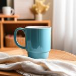 Hartorfic Coffee Mugs Set of 4 – 20 oz Porcelain Ceramic Mugs with Handle, Stackable Non-Toxic & Lead Free, Microwaveable Latte Cups for Kitchen, Tea & Cappuccino