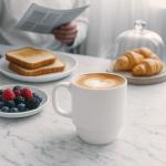 Hartorfic Coffee Mugs Set of 4 – 20 oz Porcelain Ceramic Mugs with Handle, Stackable Non-Toxic & Lead Free, Microwaveable Latte Cups for Kitchen, Tea & Cappuccino