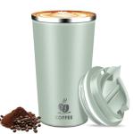 17oz Insulated Travel Coffee Mug with Flip Lid – Leakproof Stainless Steel Insulated Coffee Tumblers, Portable Thermos Cup for Hot & Cold Drinks, Perfect for Camping & On-the-Go