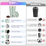 17oz Insulated Travel Coffee Mug with Flip Lid – Leakproof Stainless Steel Insulated Coffee Tumblers, Portable Thermos Cup for Hot & Cold Drinks, Perfect for Camping & On-the-Go