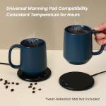 Miicol Ceramic Coffee Mug, 16 oz Large Coffee Cup, Tea Mug with Handle, Flat Bottom Mug for Men, Women, Office, Microwave and Dishwasher Safe, Multi-Color, Navy