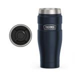 THERMOS Stainless King Vacuum-Insulated Travel Tumbler, 16 Ounce, Midnight Blue