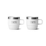 YETI Rambler 6 oz Stackable Mug, Stainless Steel, Vacuum Insulated Espresso/Coffee Mug, 2 Pack, White