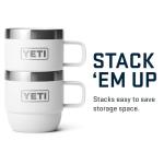 YETI Rambler 6 oz Stackable Mug, Stainless Steel, Vacuum Insulated Espresso/Coffee Mug, 2 Pack, White