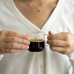 zenco living Espresso Cups (4 Ounce) with Large Handle, Set of 6 - Glass Coffee Cups for Nespresso Lungo, Double Espresso, Cortado