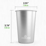 Stainless Steel Cups 10 oz Tumbler (4 Pack) - Premium Metal Drinking Glasses | Stackable Durable Cup (10 oz)