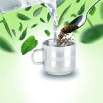 Whopper Stainless Steel Espresso Cups Double Wall Insulated 3.5 oz Metal Cups with Handle Demitasse, Keeps Espresso Hot Set of 6