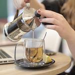 Glass Coffee Mug, 8.5 oz Double Walled Insulated Cup Heat-resistant for Tea Coffee Latte Cappuccino Espresso Iced Tea Dishwasher & Microwave Safe, Set of 1 (Round)