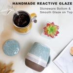 YumKubis 13.5oz Tea Cup with Infuser and Lid, Porcelain Loose Leaf Tea Steeper Cup, Blue Teacups Gifts for Drinker, Men, Women, Home, Office