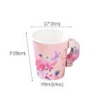 12 x Pretty Pink Floral Paper Tea Cups & Saucer Set | Mother's Day Table Party Decorations | Disposable Tableware For Birthday, Garden Party, Afternoon Tea, Bridal or Baby Shower, Wedding