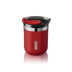 WACACO Octaroma Classico Vacuum Insulated Coffee Mug, Double-wall Stainless Steel Travel Tumbler With Drinking Lid, 6 fl oz (180ml), Carmine Red