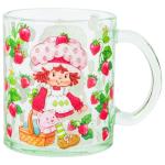 Silver Buffalo Strawberry Shortcake Vintage Walking Basket and Strawberries 17.5oz Glass Coffee Mug