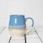 Bosmarlin Extra Large Ceramic Coffee Mug, 25 Oz, Dishwasher and Microwave Safe, Big Oversized Tea Cup for Office and Home (Blue)