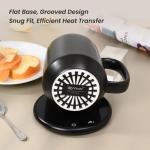 Miicol Ceramic Coffee Mug, 16 oz Large Coffee Cup, Tea Mug with Handle, Flat Bottom Mug for Men, Women, Office, Microwave and Dishwasher Safe, Multi-Color, Black