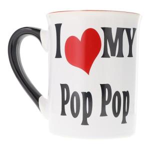 Cottage Creek - 16oz Papa I Love My Pop Pop Ceramic Coffee Mug for Coffee Table, Presents for Men, Mens Presents, Grandpa Gifts, Cute Coffee Cups, Gifts for Dad, Papaw Home Decor