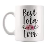 Fonhark - Lola Coffee Mug, Filipino Grandmother, Best Lola Ever, Reality TV Pop Culture, 11 Oz Novelty Cup, White