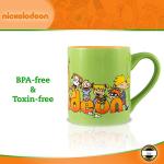 Silver Buffalo Nickelodeon Logo and Characters 90s Nostalgia Ceramic Mug, 14 Ounces