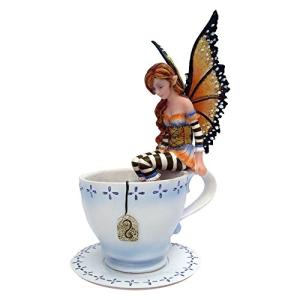 Pacific Giftware PTC 6.25 Inch Warm Toes Fairy in Tea Cup Mystical Statue Figurine