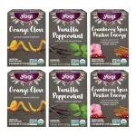 Yogi Tea Holiday Variety Sampler - 16 Bags per Pack (6 Packs) - Holiday Sampler - Includes 2 Vanilla Peppermint, 2 Orange Clove & 2 Cranberry Spice Positive Energy - Seasonal Tea Sampler Set