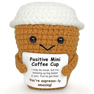 Krinisou Coffee Gifts for Women Coffee Lovers, Positive Animals Espresso Themed Brithday Presents, Office Desk Decor Inspirational Motivational Encouragement Gift