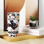 Inspired Cartoon Mouse Tumbler - Magic Mouse Lovers Coffee Mug, Animal Themed Gifts for Women, Girls, Niece - Friendship Birthday Christmas 20 oz Stainless Steel Travel Thermos Insulated Cup