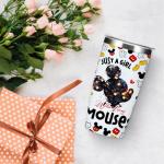Inspired Cartoon Mouse Tumbler - Magic Mouse Lovers Coffee Mug, Animal Themed Gifts for Women, Girls, Niece - Friendship Birthday Christmas 20 oz Stainless Steel Travel Thermos Insulated Cup