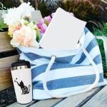 Fenmshairy Floral Cat Travel Coffee Mug for Cat Lover, Cat Animal Stainless Steel Thermal Insulated Tumbler Cup with Filp Lid, Birthday Christmas Gift for Men Women Sister Friend, 13 Oz